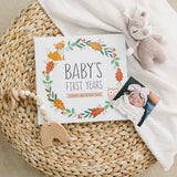 Baby Journal Memory Book for Boys or Girls - Baby Scrapbook Album for First 5 Years - Gender Neutral Baby Milestone Book - Keepsake for Baby Photos, Hardcover, Forest Dreams