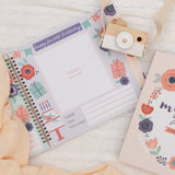 Baby Memory Book Girl - Keepsake Journal and Scrapbook Photo Album for Girls First 5 Years, Baby Milestones, Floral, Hardcover