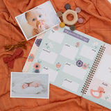 Baby Memory Book Girl - Keepsake Journal and Scrapbook Photo Album for Girls First 5 Years, Baby Milestones, Floral, Hardcover