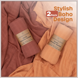 Organic Muslin Swaddle Blanket - Baby Receiving Blankets Neutral - Organic Muslin Solid Color Swaddle Blankets, Earth Tone Collection, XLarge Soft and Breathable, 2 Pack, 47" x 47"
