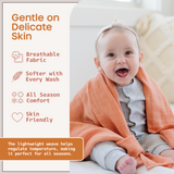 Organic Muslin Swaddle Blanket - Baby Receiving Blankets Neutral - Organic Muslin Solid Color Swaddle Blankets, Earth Tone Collection, XLarge Soft and Breathable, 2 Pack, 47" x 47"