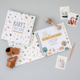 Baby Journal Memory Book for Boys or Girls - Baby Scrapbook Album for First 5 Years - Gender Neutral Baby Milestone Book - Keepsake for Baby Photos, Hardcover, Forest Dreams