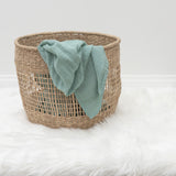 Organic Baby Swaddle Blanket - Baby Receiving Blankets Neutral - Organic Cotton and Bamboo Solid Muslin Swaddle Blankets, 4 Pack