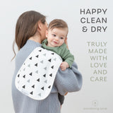 Organic Baby Burp Cloths with Burp Cloth Bag - Baby Bear Burping Cloths - XLarge and Absorbent Soft Spit Up Rags, Woodland Nursery, 4 Pack