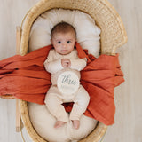 Natural Baby Milestone Discs - White Stain Wood Milestone Disc Set with Bag