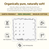 Organic Baby Monthly Milestone Blanket Gender Neutral - Forever Loved Milestone Blanket with Months Marker for Baby Girl or Boy