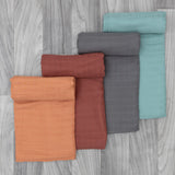 Organic Baby Swaddle Blanket - Baby Receiving Blankets Neutral - Organic Cotton and Bamboo Solid Muslin Swaddle Blankets, 4 Pack