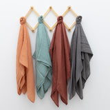 Organic Baby Swaddle Blanket - Baby Receiving Blankets Neutral - Organic Cotton and Bamboo Solid Muslin Swaddle Blankets, 4 Pack