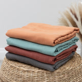 Organic Baby Swaddle Blanket - Baby Receiving Blankets Neutral - Organic Cotton and Bamboo Solid Muslin Swaddle Blankets, 4 Pack