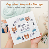 Keepsake Baby Memory Book for Baby Boy or Girl – Timeless Woodland Baby Journal Scrapbook Photo Album for First 5 Years