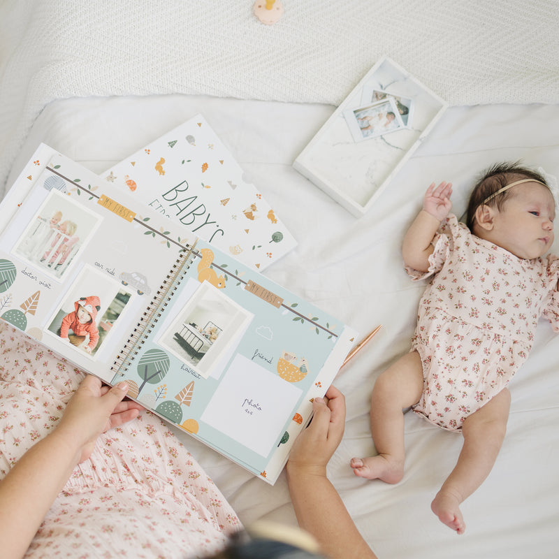 Baby Journal Memory Book for Boys or Girls - Baby Scrapbook Album for –  Pondering Pine