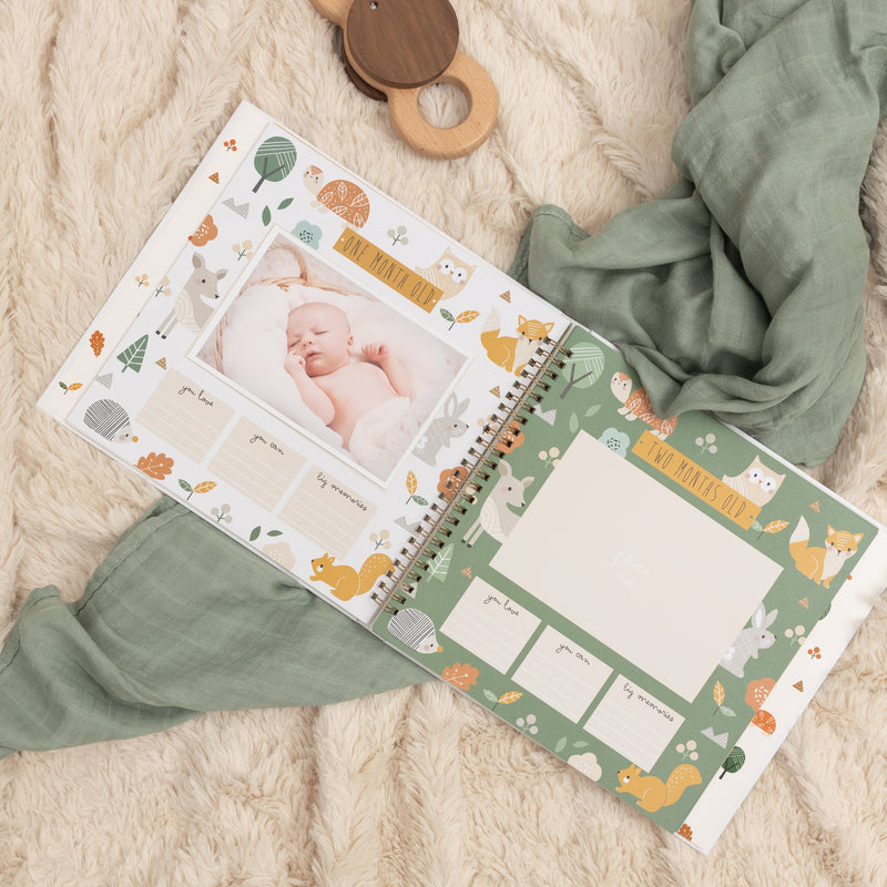 Baby Journal Memory Book for Boys or Girls - Baby Scrapbook Album for –  Pondering Pine